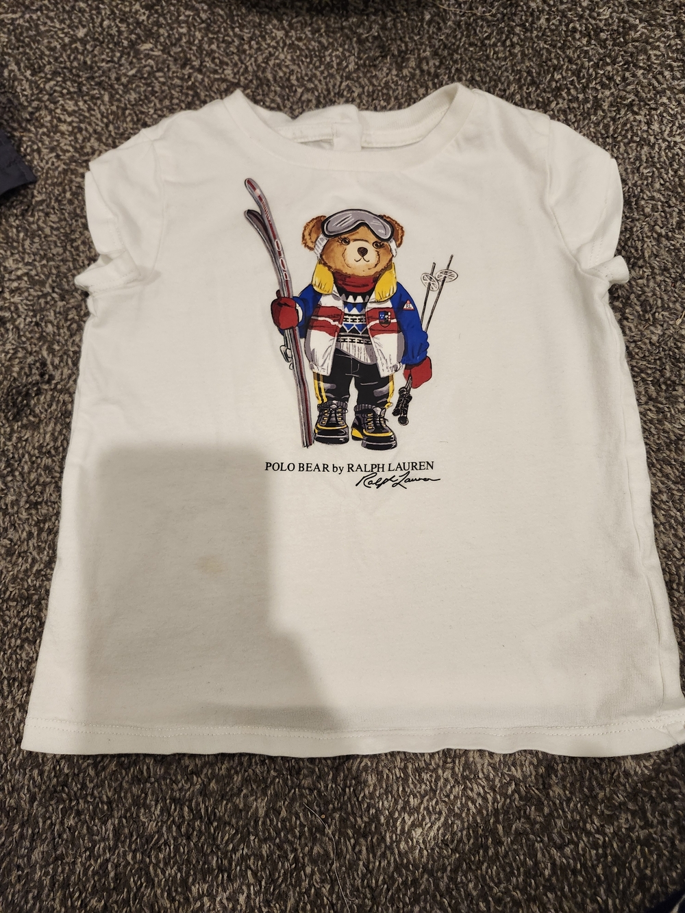 Ralph Lauren Polo Bear Ski White Tee